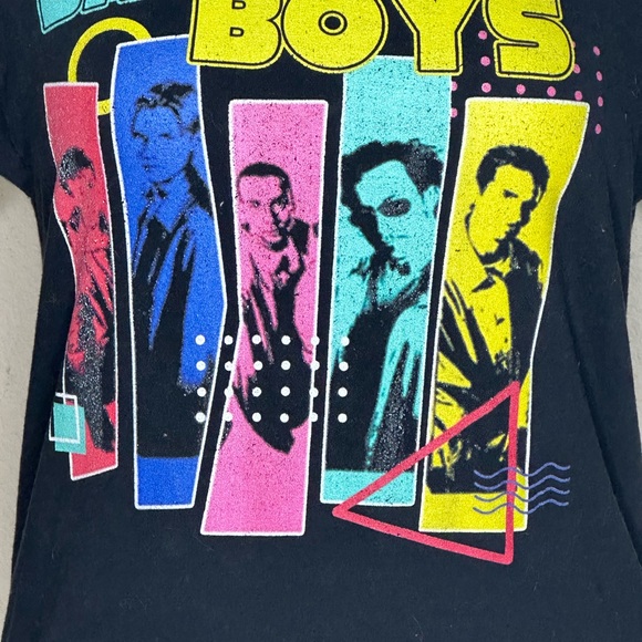 BACKSTREET BOYS OLD SKOOL TEE SHIRT HALLOWEEN READY -1 HIT SIDE MULTICOLORED SML - Picture 6 of 6